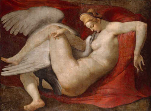 Leda And The Swan Painting History Gericault Da Vinci