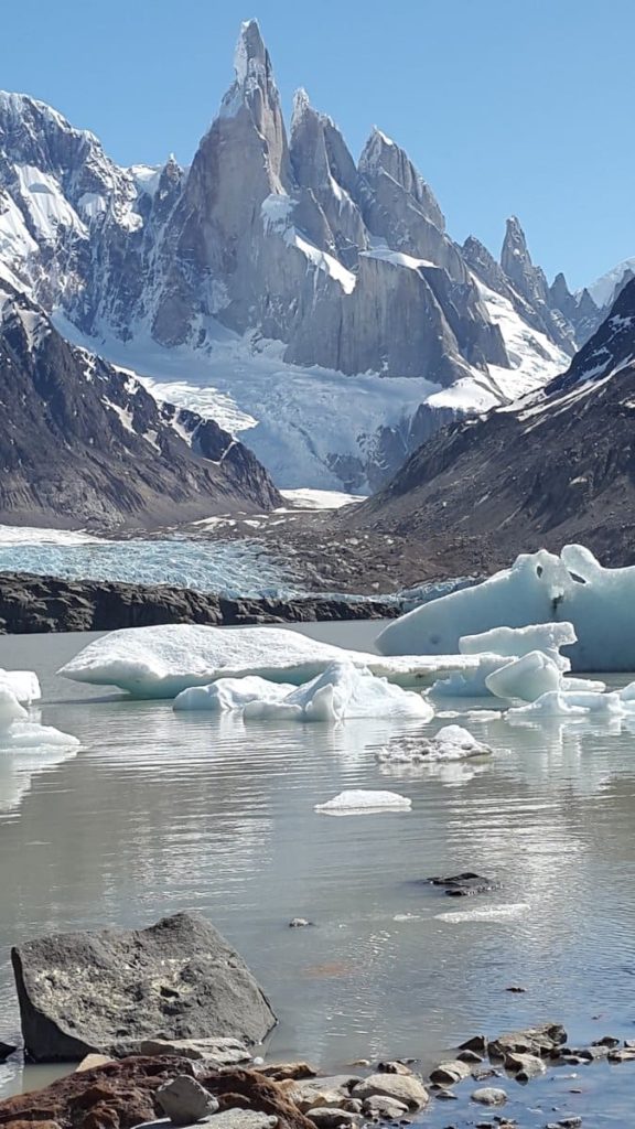 #Glacier Laguna Torre  Trail - #Chalten - Argentina #Trail: In the Argentine #Patagonia almost at the end of the world, in a town of 300 inhabitants called Chalten, you can visit glaciers in places that have very little human presence. #hiking #trekking #outdoor