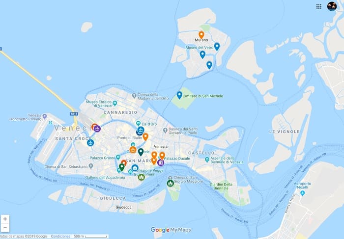 Venice two days map 