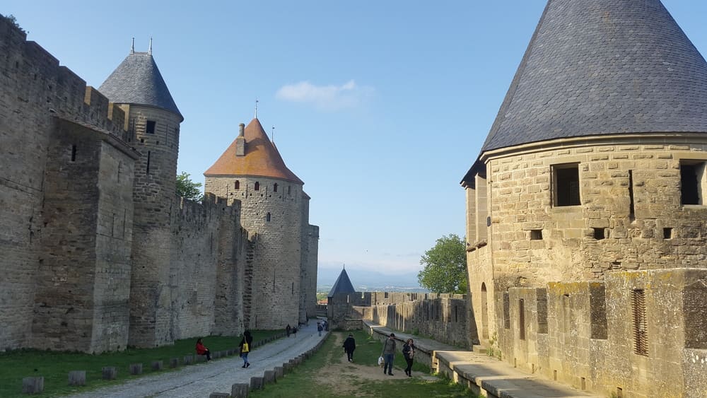 Several guard and defense towers of the first perimeter