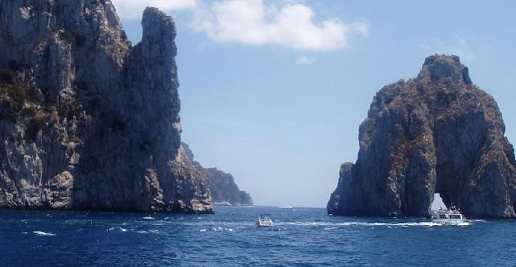 Ship trip. Capri Island to Fall in Love. Unforgettable Charm and Pleasure