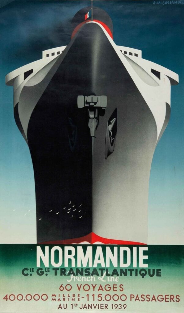 Normandy Transatlantique History of Steamboats Advertising 1890-1930 