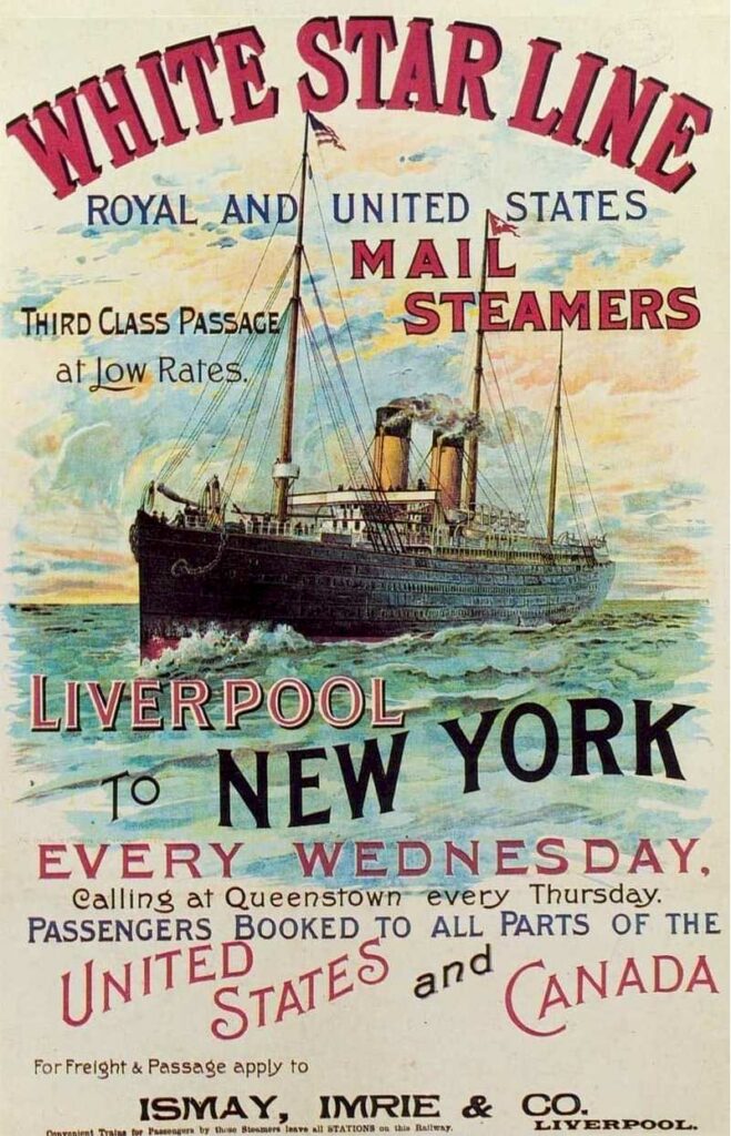 White Star Line - History of Vessels Travel Ads 1890 -1930