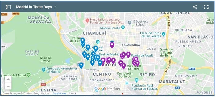 Madrid Walking Tour Map