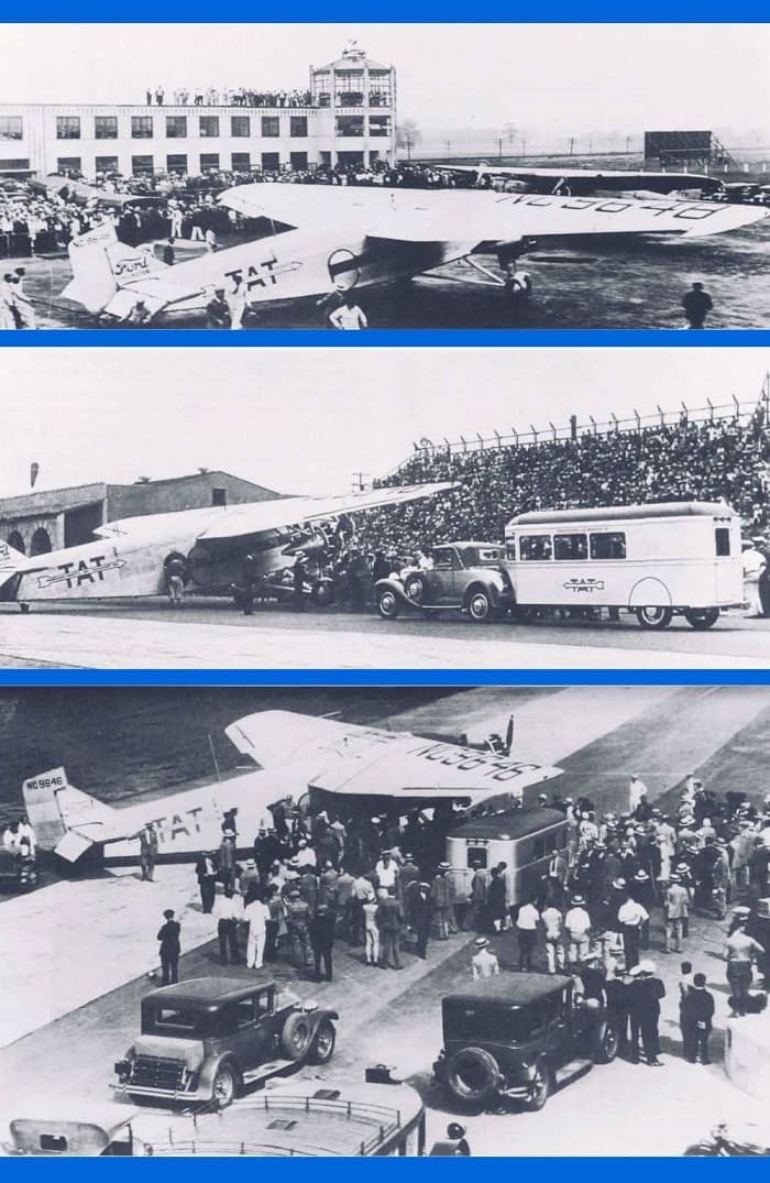 Columbus Airport - Transcontinental Air Transport - First Coast to Coast Flight - US History of Tourism - indbergh Line 