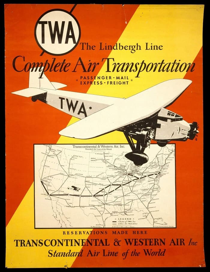 US History of Tourism - TAT - Lindbergh Line - Ford Tri-Motor T