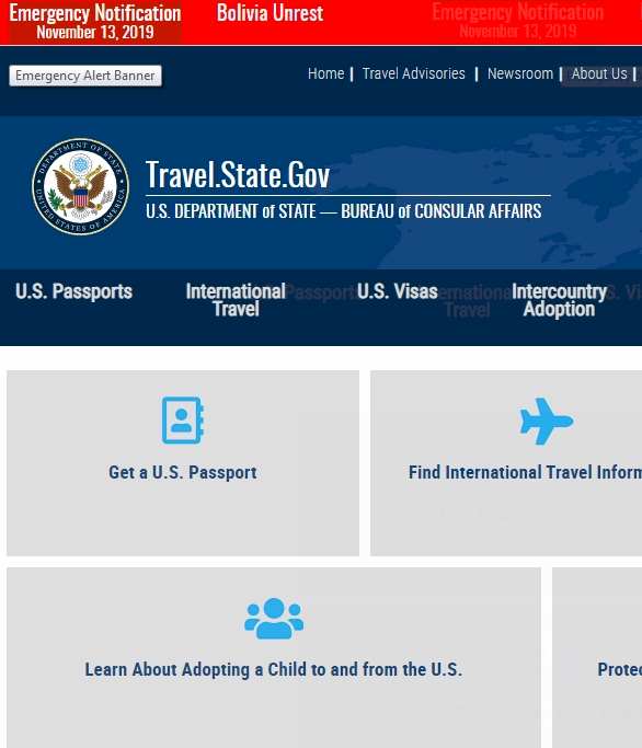 US Department State Travel Advisory