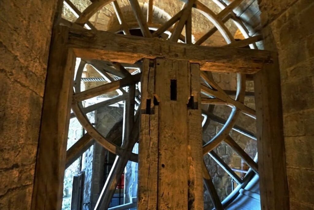 Treadwheel Crane of Mont Saint Michel Cathedral - France