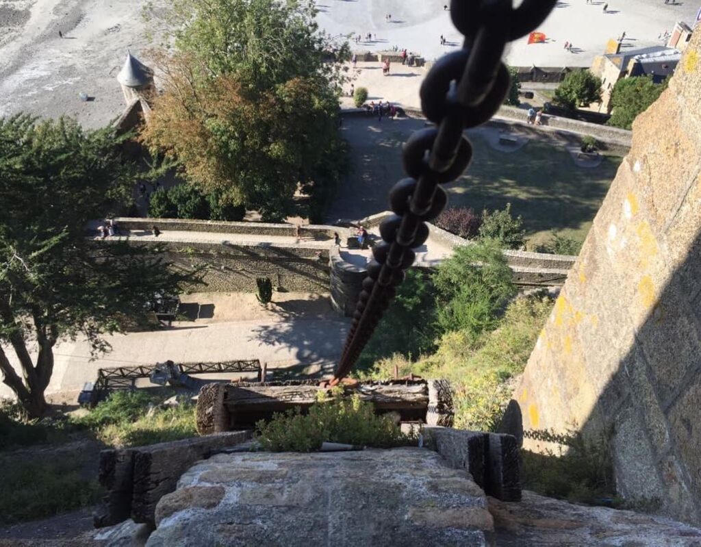 Trolley & Treadwheel Crane of Mont Saint Michel Cathedral - France