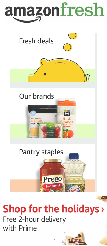 Fresh Past Purchases Deals Alexa lists #Food #Beverages #House hold Personal Care, Health & Beauty Baby #Pets FreshLocal & Seasonal "amazonfresh #christmas