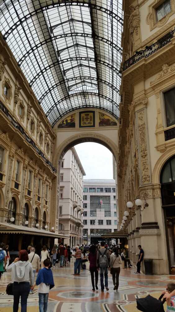 Vittorio Emanuele II Gallery  The Vittorio Emanuele II Gallery is a famous shopping arcade in #Milan. Here are some of the most elegant and prestigious shops in the city. #Italy