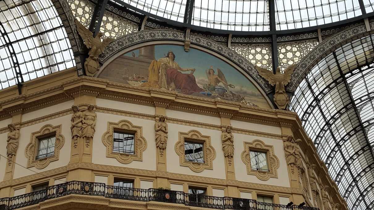 Vittorio Emanuele II Gallery  The Vittorio Emanuele II Gallery is a famous shopping arcade in #Milan. Here are some of the most elegant and prestigious shops in the city. #Italy  SPQR