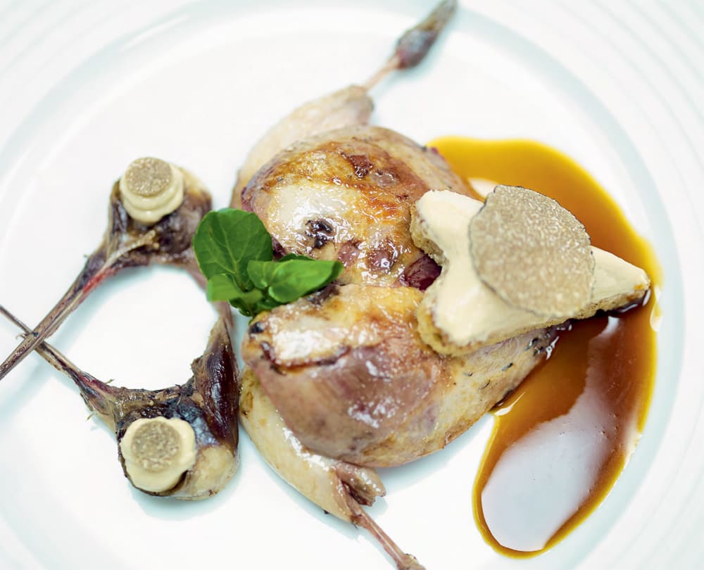 Woodcock with truffles Câreme style -Talleyrand's gourmet food
