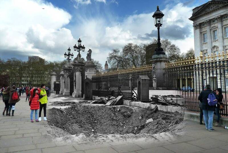 London Photos 75 Years Later - Buckingham Palace