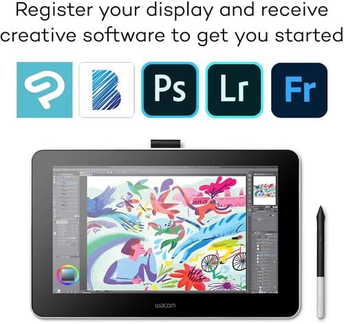 Wacom Drawing Tablet 2022 Intuos Digital Drawing Tablet with Screen, 13.3 Inch Graphics Display for Art and Animation Beginners & Express Key Remote