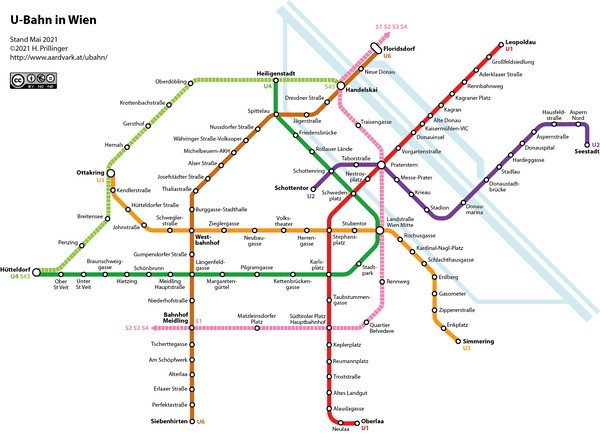 U-Bahn Vienna Metro - Public Transport in Vienna 2021
