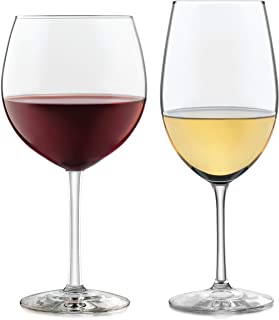Wine Glass Party Set for Chardonnay and Merlot/Bordeaux
