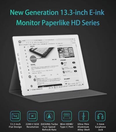 Dasung E-Ink Paper Like 3 HD Front-Light Touch 13.3" Monitor - Silver