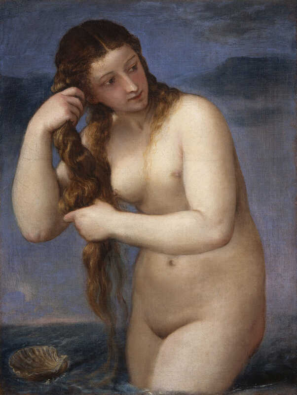 Venus Anadyomena by Titian 1525, (National Gallery of Scotland, Edinburgh).