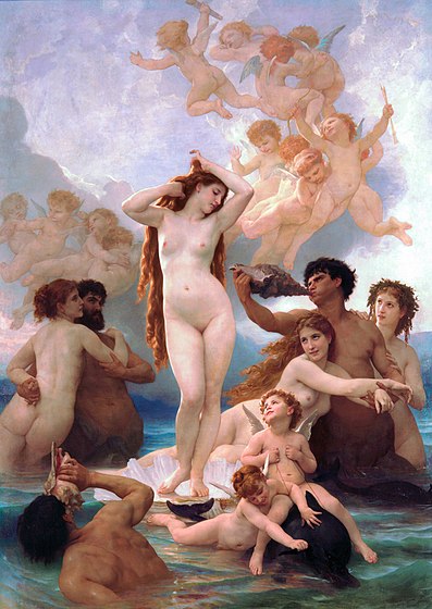 William-Adolphe Bouguereau,The Birth of Venus, by William-Adolphe Bouguereau, c. 1879 
