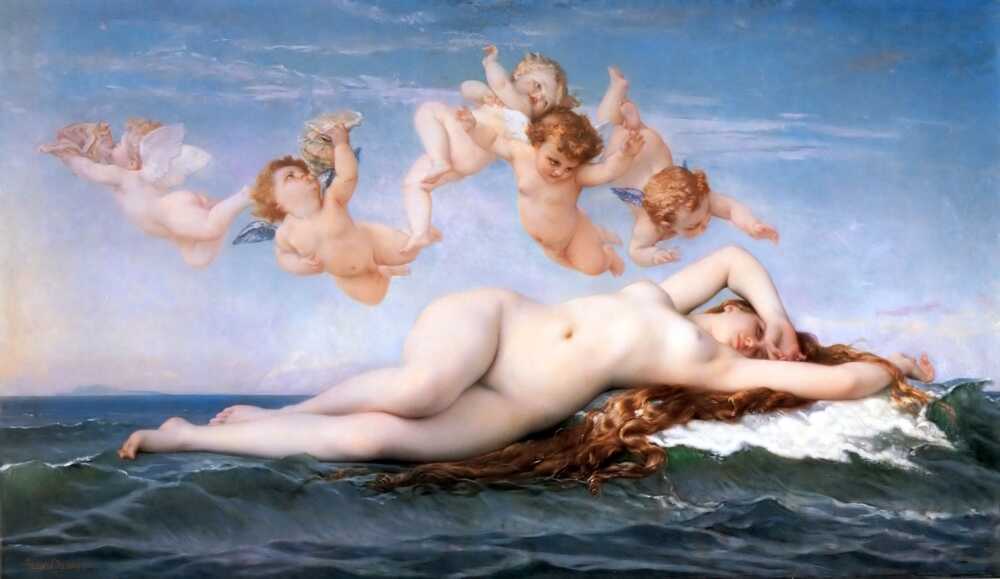 The Birth of Venus by Alexandre Cabanel, 1863 (Orsay Museum, Paris).