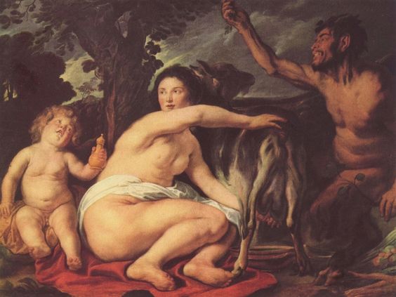 The Childhood of Zeus 1635 by Jacob Jordaens (Museum: Department of Paintings of the Louvre)