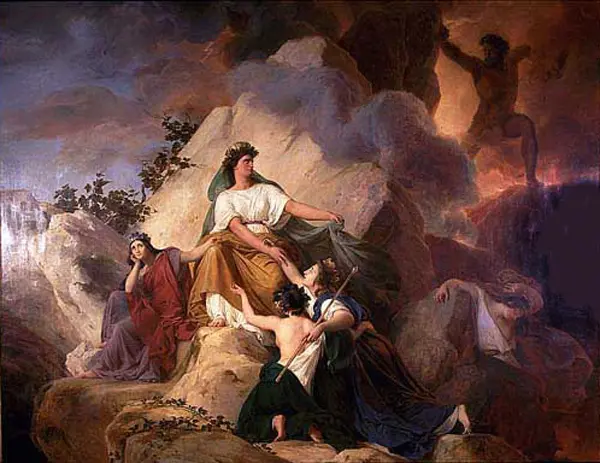 Cybele protects from Vesuvius the towns of Pompeii and HerculaneumFrancois-Edouard Pico 
