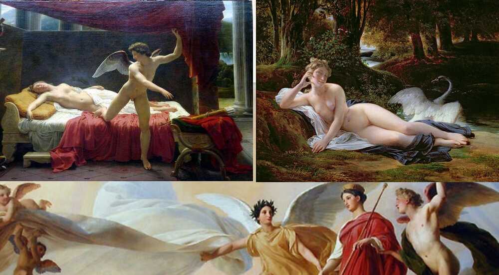 Francois-Edouard Pico, Cupid &  Psyche  , Leda & Swan  - Religion and Mythology of the Ancient Greeks
