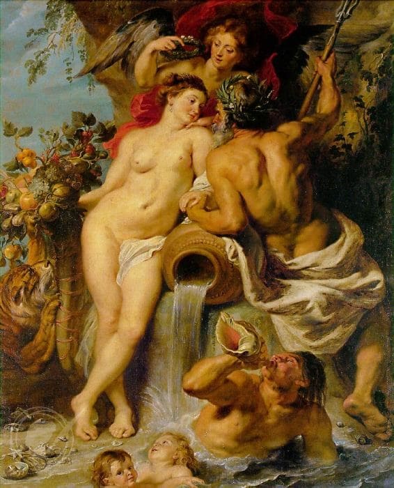 The Union of Earth and Water (Poseidon)c. 1618 Rubens